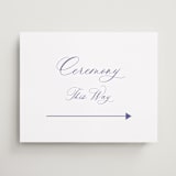 "watercolor flowers crest" - Direction Signs in Dusty Blue by Cass Loh - Front