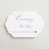 "watercolor flowers crest" - Direction Signs in Dusty Blue by Cass Loh - Front