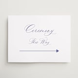 "watercolor flowers crest" - Direction Signs in Dusty Blue by Cass Loh - Front