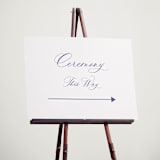 "watercolor flowers crest" - Direction Signs in Dusty Blue by Cass Loh - In Use