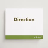 "Landscape Custom" - Direction Signs in Charcoal by Minted - Front