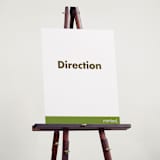 "Portrait Custom" - Direction Signs in Charcoal by Minted - In Use