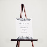 "Hummingbird Botanicals" - Event Signs in Provincial Blue by Erin Deegan - In Use