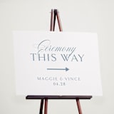 "Coastal Charm" - Direction Signs in Dusty Blue by Jennifer Postorino - In Use