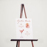 "Sip & Celebrate" - Event Signs in Tangerine by Celine Nguyen - In Use