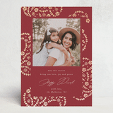 "Gilded Paisley" - Diwali Cards in Candied Apple by Mansi Verma - Front