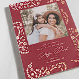 "Gilded Paisley" - Diwali Cards in Candied Apple by Mansi Verma - Detail
