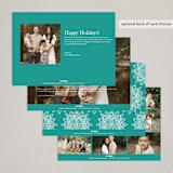 "Diwali Medallions" - Diwali Cards in Turquoise by Becky Nimoy - Back of Card Options