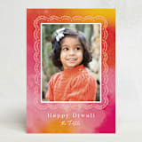 "Painterly Frame" - Diwali Cards in Carnation by Laura Hankins - Front
