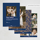 "Diwali Inlay" - Diwali Cards in Navy by Robert and Stella - Back of Card Options