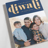 "Diwali Inlay" - Diwali Cards in Navy by Robert and Stella - Detail