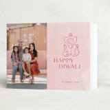 "Diwali Ganesha" - Diwali Cards in Rose by Teju Reval - Folded Card