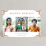 "Rangoli Corners" - Diwali Cards in Rust by Oma N. Ramkhelawan - Front