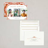"Rangoli Corners" - Diwali Cards in Rust by Oma N. Ramkhelawan - Assembled