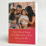 "Diwali Wishes" - Diwali Cards in Magenta by Maria Alou - Folded Card