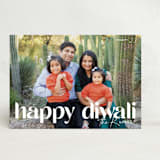 "Mod Diwali" - Diwali Cards in Linen by Robert and Stella - Front