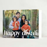 "Mod Diwali" - Diwali Cards in Linen by Robert and Stella - Folded Card