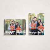 "Mod Diwali" - Diwali Cards in Linen by Robert and Stella - Photo Orientation Options