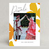 "Modern Light" - Diwali Cards in Marigold by Inkblot Design - Front