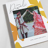 "Modern Light" - Diwali Cards in Marigold by Inkblot Design - Detail