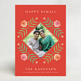 "Floral Frame" - Diwali Cards in Vivid by letterfix - Front