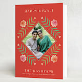"Floral Frame" - Diwali Cards in Vivid by letterfix - Folded Card