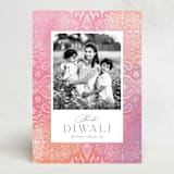 "Intricate Mandala" - Diwali Cards in Sorbet by Ashley Rosenbaum - Front