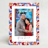 "Peacock feathers" - Diwali Cards in Cherry by Maja Cunningham - Front