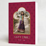 "Arch" - Diwali Cards in Mulberry by Morgan Kendall - Folded Card