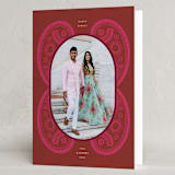 "Paisley" - Diwali Cards in Magenta by Morgan Kendall - Folded Card