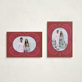 "Paisley" - Diwali Cards in Magenta by Morgan Kendall - Photo Orientation Options