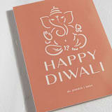 "Diwali Ganesha" - Diwali Cards in Mango by Teju Reval - Detail