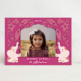 "Shubh Diwali" - Diwali Cards in Magenta by Hudson meet Rose - Front