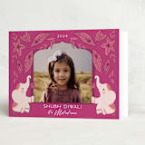 "Shubh Diwali" - Diwali Cards in Magenta by Hudson meet Rose - Folded Card