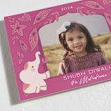 "Shubh Diwali" - Diwali Cards in Magenta by Hudson meet Rose - Detail