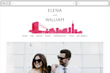 "Skyline -New York" - Wedding Website in Magenta by Laura Condouris - Desktop Design