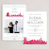 "Skyline -New York" - Wedding Website in Magenta by Laura Condouris - Match Your Stationery