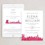 "Skyline -New York" - Wedding Website in Magenta by Laura Condouris - Match Your Stationery