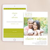 "float + celebrate" - Wedding Website in Celery by Float Paperie - Match Your Stationery