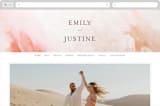 "Delicate brushstrokes" - Wedding Website in Blush by Lucrecia Caporale - Desktop Design