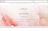 "Delicate brushstrokes" - Wedding Website in Blush by Lucrecia Caporale - Desktop Design