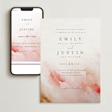 "Delicate brushstrokes" - Wedding Website in Blush by Lucrecia Caporale - Match Your Stationery