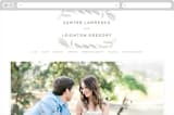 "Modern Wreath" - Wedding Website in Sage by Hooray Creative - Desktop Design