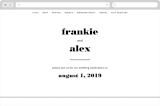 "Letters" - Wedding Website in Silk by JoAnn Jinks - Desktop Design