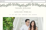 "Wreath of Laurels" - Wedding Website in Ivory by Chris Griffith - Desktop Design