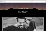 "Starry Skies" - Wedding Website in Twilight by Kelly Schmidt - Desktop Design