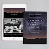 "Starry Skies" - Wedding Website in Twilight by Kelly Schmidt - Match Your Stationery