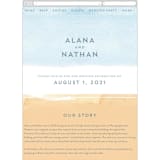 "Painted Sea" - Wedding Website in Sea by Laura Condouris - Guest Management
