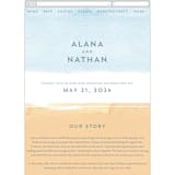 "Painted Sea" - Wedding Website in Sea by Laura Condouris - Mobile Layout