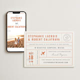 "Passport" - Wedding Website in Coral by Sarah Curry - Match Your Stationery